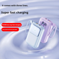 Bank Daya 10000mAh Layar Digital Cerdas Kontrol Temperatur 22.5W Pengisian Daya USB Tipe C Portabel Pengisian Cepat Mini Powerbank