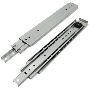 76mm Wide Heavy-Duty Industrial Load-Bearing Cold Rolled Steel <b>Slide</b> Rail Thickened Three-Section <b>Drawer</b> Guide Rail 200kg+ for - Product Image 3