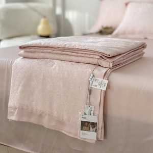 Parure de couette d'été en Tencel Lenzing autrichien, 100 fils, toucher frais, tissage jacquard, usage domestique, couleur unie, quatre pièces - Product Image 4