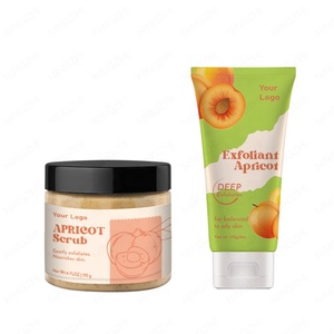 Vente flash - Exfoliant <span class=keywords><strong>doux</strong></span> pour le visage, hydratant et rafraîchissant, pour peaux normales à grasses, gommage corporel à l'abricot, élimine les impuretés - Product Image 1