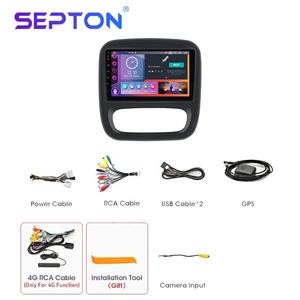 車のAndroidプレーヤーオートラジオダブルディンステレオビデオカーDVDプレーヤールノートラフィック32014-2021オペルビバロB2014-2018 - Product Image 4