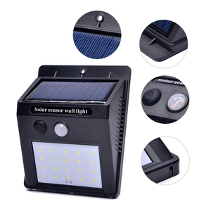 Lampe solaire à détecteur de mouvement 20 LED, montage mural extérieur, étanche, lampe de sécurité de jardin, couleur lumière du jour, IP65, corps en plastique - Product Image 5