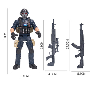 Mini <span class=keywords><strong>Swat</strong></span> Cảnh Sát Hành Động Hình Đồ Chơi Quân Đội Người Lính Con Số Thiết Lập WW2 Gói Vũ Khí Phụ Kiện Bộ Dụng Cụ Trẻ Em Đồ Chơi Bé Trai Chơi Thiết Lập - Product Image 2