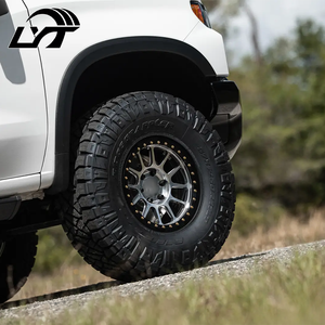 Rines <span class=keywords><strong>LYT</strong></span> Personalizados de 17 Pulgadas, Forjados, Todoterreno, Estilo Beadlock, de Aleación de Aluminio para Jeep, Ford, Camionetas 4x4, SUV - Product Image 1