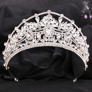 Nouveau romantique de luxe diamant mariée <span class=keywords><strong>princesse</strong></span> pêche <span class=keywords><strong>couronne</strong></span> mariage royal diadèmes Para Noivas couronnes de reconstitution historique européennes et américaines - Product Image 3