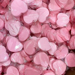 HC98免费样品心形粉色淋浴海绵柔软沐浴海绵，具有去角质功能，适合身体使用 - Product Image 3