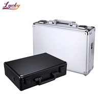 Boîte à outils en aluminium sur mesure, étui de rangement portable avec mousse découpée, étui en aluminium haut de gamme avec plateau personnalisé