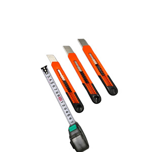 Utility Knife 18mm Orange Plastic Blade Stainless Steel Safety Cutter For Paper Unpacking Tools - Product Image 5