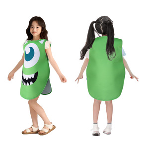 Costume d'éponge pour enfants, robe de monstre verte pour filles, vêtements de performance cosplay - Product Image 1