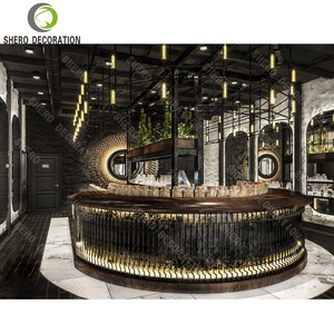 Bancone <span class=keywords><strong>Bar</strong></span> Commerciale Personalizzato con Scaffali per Bottiglie, Bancone per Ristorante su Misura, Design Personalizzato per <span class=keywords><strong>Bar</strong></span> e Cantine - Product Image 3