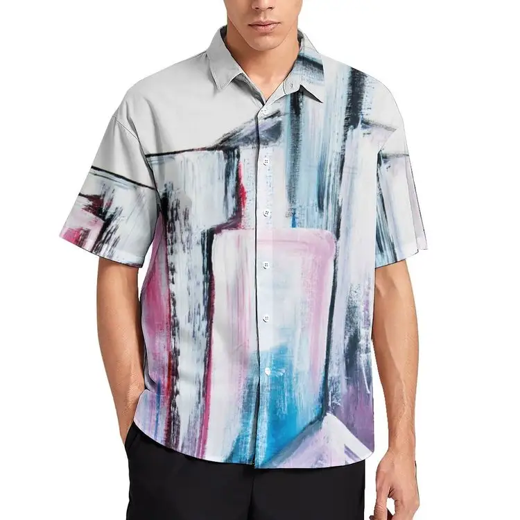 Set di camicie e pantaloncini hawaiani da uomo stampati in stile cinese con design personalizzato