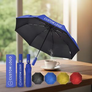 Promotion Wholesale 21 Inch 8k Plastic Handle Straight <b>Umbrellas</b> Cheap Clear <b>Windproof</b> Folding <b>Umbrella</b> for the Rain with Logo - Product Image 5
