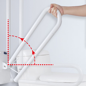 Barre d'appui pliable Dakang pour toilettes, capacité de charge 150 kg, barre de sécurité escamotable pour personnes âgées, femmes enceintes et personnes handicapées. - Product Image 1