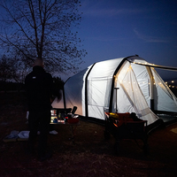 Tente familiale extérieure polyvalente très portable une chambre à coucher un salon Tubes en TPU Tente de camping gonflable