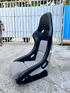 Sedile da Corsa Houndstooth, Piastra Posteriore Personalizzata in Fibra di Carbonio Argento e Guide Scorrevoli Integrate per RECARO Pole per <span class=keywords><strong>Peugeot</strong></span> - Product Image 5