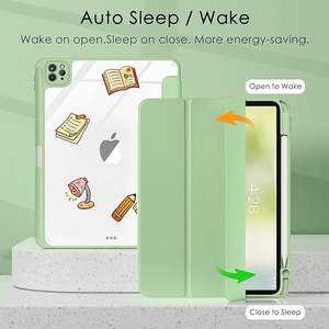 เคสแท็บเล็ตหนังอัจฉริยะพับได้แบบฝาพับพีเอ็มม่าสำหรับ iPad Pro 11และ iPad 2021ฝาครอบแท็บเล็ตหนัง PU สำหรับ iPad - Product Image 2