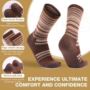 Bas prix Soins de la peau Offre Spéciale Logo personnalisé Chaussettes de <span class=keywords><strong>ski</strong></span> unisexe chaudes et foncées de couleur Randonnée Hiver en laine mérinos épaisse - Product Image 5