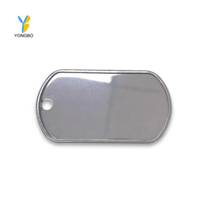 Placa de Identificación para Perro de Acero Inoxidable 304 con Acabado Plateado Mate o Brillante - Product Image 1