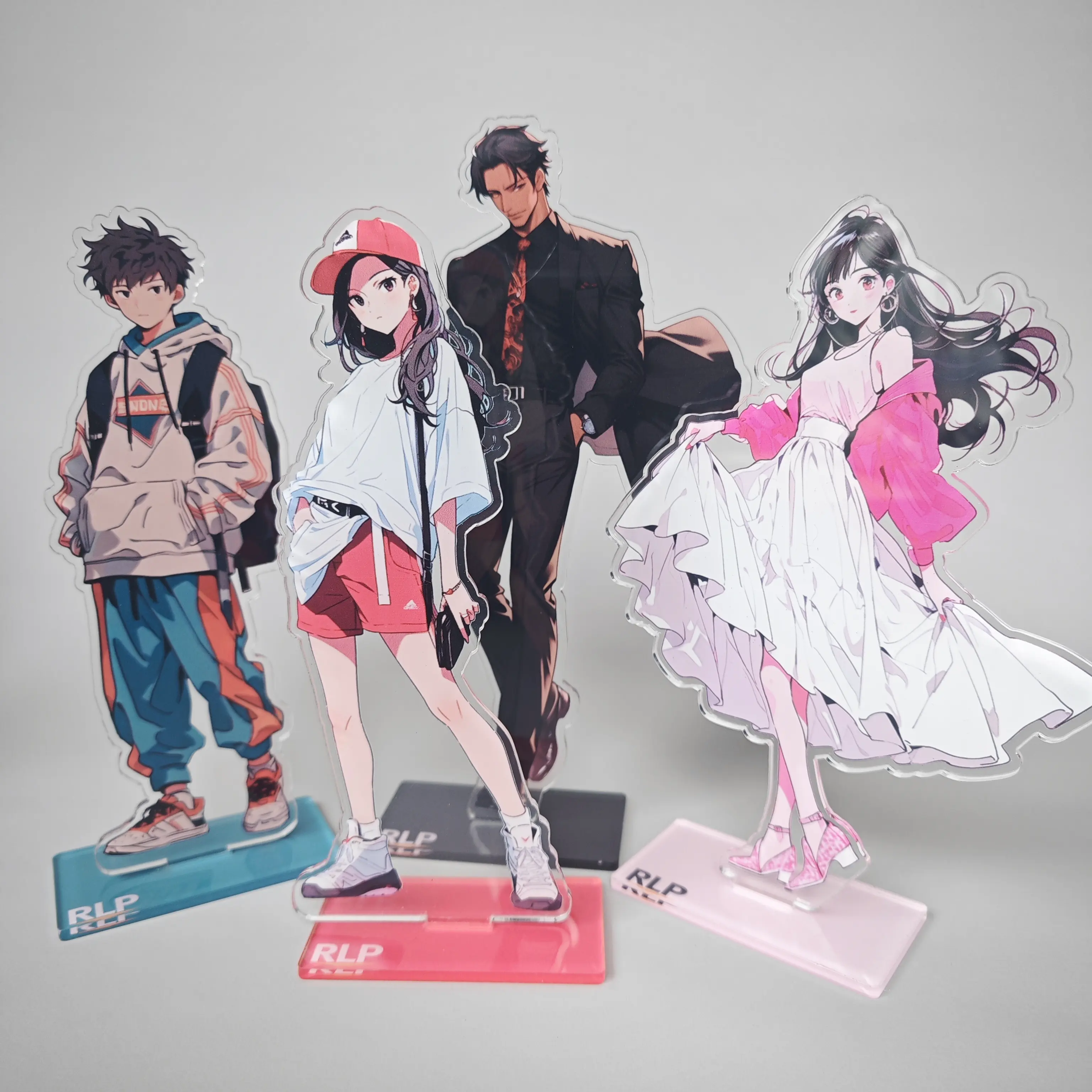 Acrylic Standee Transparent Acrylic Anime Standee Plastic Crafts Table Standee