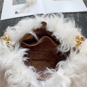 Borsa da sera cosmetica da donna in vera <span class=keywords><strong>pelliccia</strong></span> di design di lusso invernale calda personalizzata - Product Image 5