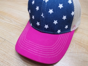 Phụ Nữ Crisscross Ponytail Hat Thiết Kế Mới <span class=keywords><strong>2</strong></span> Tông Màu Sao In Lưới Pony Mũ Bóng Chày - Product Image 5