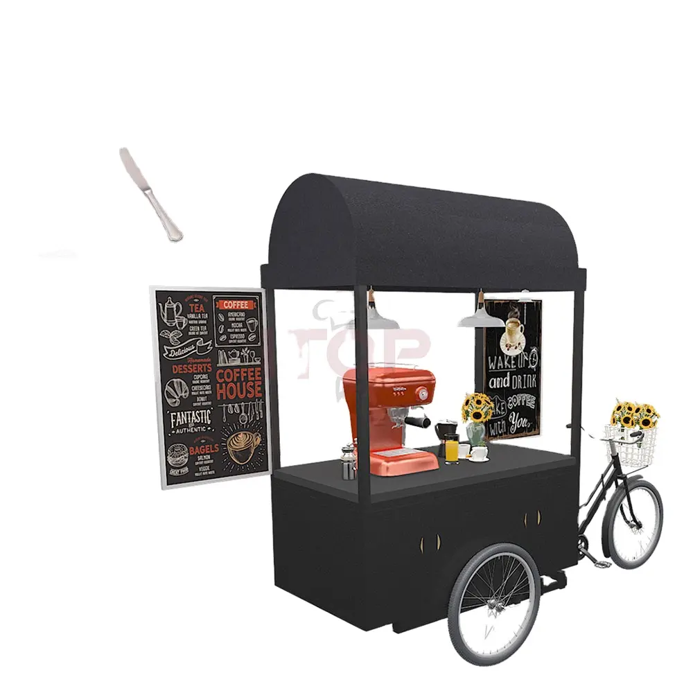 ITOP Larger Capacity Electric Freezer Cart Tricycle Small Camper Van Bike Coffee Carts