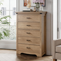 Armoire de rangement pratique en bois de chêne rustique, design farmhouse, avec poignée en métal, pour usage quotidien en intérieur