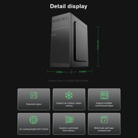 Caja de PC de Escritorio con Soporte ATX Completo, GPU de 305 mm, 7 Ranuras de Expansión, Chasis de Computadora