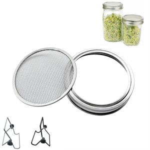 Bộ Khay Hạt Nảy Mầm Bằng Thép Không Gỉ 304 Tái Sử Dụng Khay Nảy Mầm Tròn Xếp Chồng Lên Nhau Cho Trẻ Có Nắp - Product Image 2