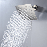 Ensemble de robinets de douche dissimulés en laiton brossé Nickel à 2 fonctions pour salle de bain, système de douche pluie mural, mélangeur de douche de bain