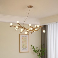 Lustre en résine 220V 3500K blanc chaud pour salon, salons de thé et restaurants - Design inspiré des branches, style zen japonais Wabi-Sabi