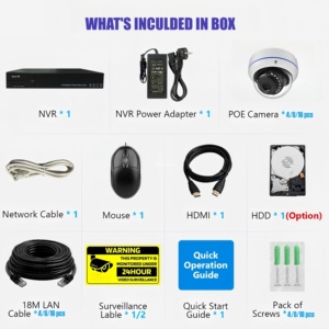 4CH 4k 8MP máy ảnh PoE Hệ thống an ninh Kit H.265 + NVR hỗ trợ 16TB ổ cứng ngoài trời Dome IP cam với thông minh phát hiện chuyển động - Product Image 6