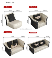 Moderno minimalista estilo americano Modular Cheslong patas doradas sofá Mesa sala de estar sofás de cuero marrón