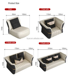 Moderno minimalista estilo americano Modular <span class=keywords><strong>Cheslong</strong></span> patas doradas <span class=keywords><strong>sofá</strong></span> Mesa sala de estar sofás de cuero marrón - Product Image 3