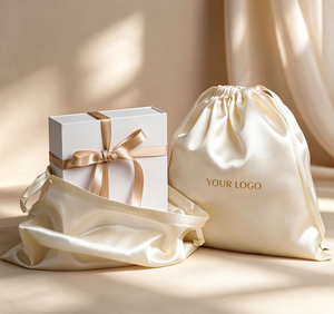 Source Manufacturer Imitation Silk Drawstring Pouch Makeup Pouch <b>Satin</b> Drawstring Bag <b>Shoe</b> Pouch Small Medium Size - Product Image 3