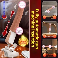 Simulierter Vibrationsstab mit Teleskopfunktion, Heizfunktion und weicher, hautähnlicher Oberfläche, automatische Stimulation für Frauen, 1 Jahr Garantie, 317x76x36mm