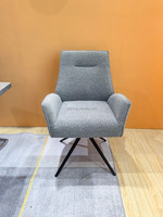 Ensemble de 2 chaises d'appoint avec accoudoir pivotant moderne au design de base en métal pour la maison, le bureau, la cuisine, la salle de sport et la salle de bain pour le parc.