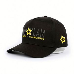 Custom 5 Panel Private Label <b>Black</b> <b>Baseball</b> <b>Caps</b> for Men, Metal Buckle Stylish Dad Hats,High Quality Distressed Gorros Hat - Product Image 1