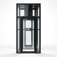 Ascenseur Domestique en Verre pour Villa, Cabine Transparente d'Angle, Cadre en Acier Inoxydable, Économiseur d'Espace, Ascenseur Panoramique Résidentiel