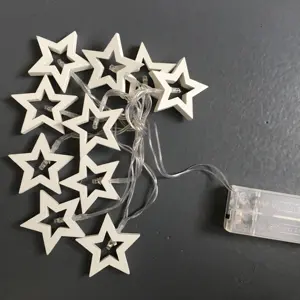 定制空心木树和明星 10 led灯圣诞花环