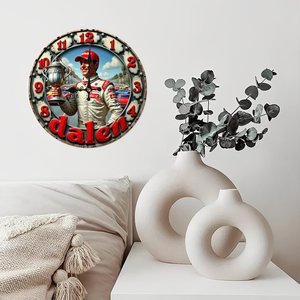 Round Wooden Wall <b>Clock</b> 25x25Cm Quiet Movement Home Decor Study Room <b>Clock</b> - Product Image 3