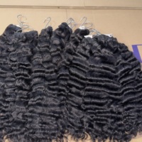Extensions de Cheveux Humains Bouclés Naturels Indiens Bruts en Gros, Noirs, Alignés dans le Sens de la Cuticule, 100% Cheveux Humains Ondulés Birmans