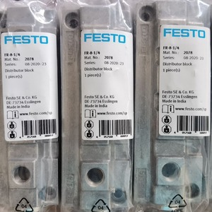 Nuovo Blocco Distributore Originale FESTO FR-8-1/4 2078 Made in Germany Disponibile - Product Image 1