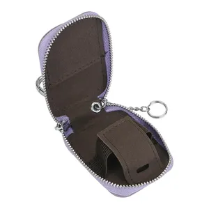 AndoBag Mini Porte-clés de mode pour hommes et femmes, en cuir véritable, avec fermeture éclair, étui pour écouteurs, petit portefeuille avec porte-clés 2517 - Product Image 4