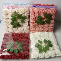 25 pièces de fleurs artificielles en mousse, roses, décoration de mariage DIY, cadeau pour la Saint-Valentin, bouquet de mariée