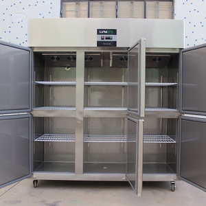 Tủ đông công nghiệp đứng 6 cửa, hai nhiệt độ, làm bằng thép không gỉ, thiết kế mới, có thể tùy chỉnh - Product Image 5