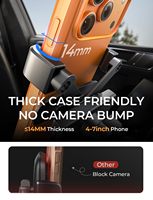 Support de téléphone mains libres LISEN pour grille d'aération, fixation de voiture réglable à 360° avec maintien automatique par gravité pour iPhone 17 16 15 Pro Max Samsung