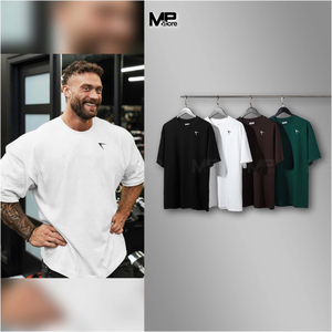 Vente chaude T-shirt de gymnastique à manches courtes 100% coton Logo personnalisé plusieurs tailles échantillon d'usine disponible - Product Image 5