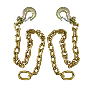 Cadena de seguridad de remolque con gancho oblongo y antideslizante, 3/8 "-36" G70, 26400lbs, Color amarillo, venta al por mayor - Product Image 1