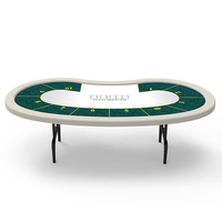 YH – table de Poker Texas de 240cm, produits de jeu de Style américain de forme ovale avec pieds pliants